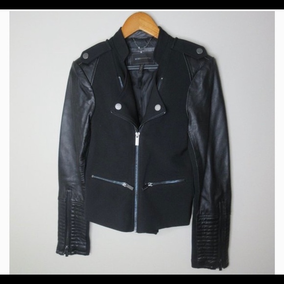 BCBGMaxazria Black Ava Moto Jacket - Small - Picture 3 of 7